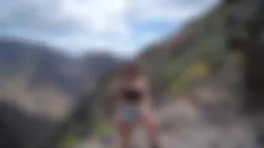 Giclant sur un volcan.