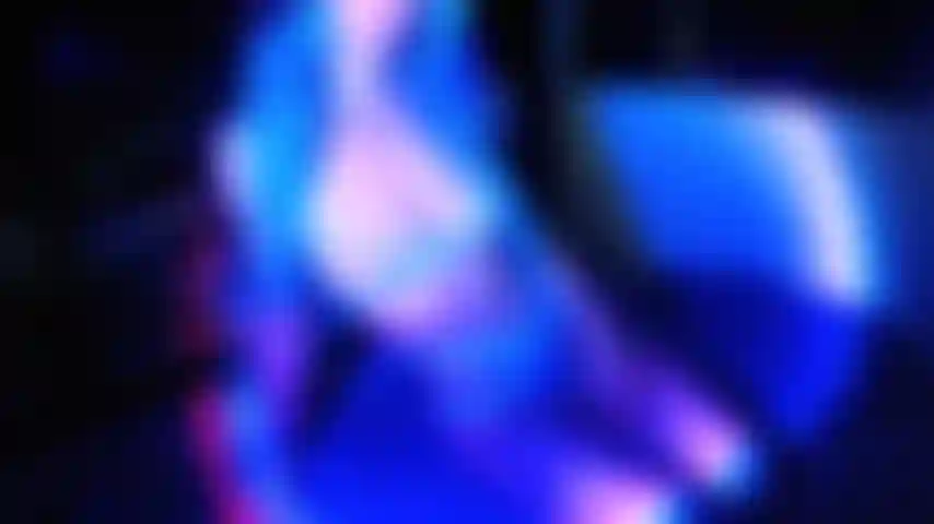 Crystal strappy lingerie lightshow striptease~