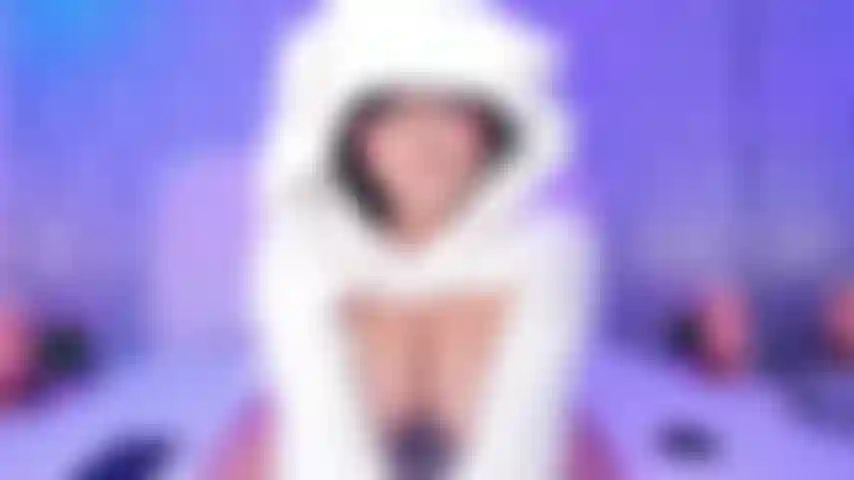 Little teddy bear bounce her tits with ahegao