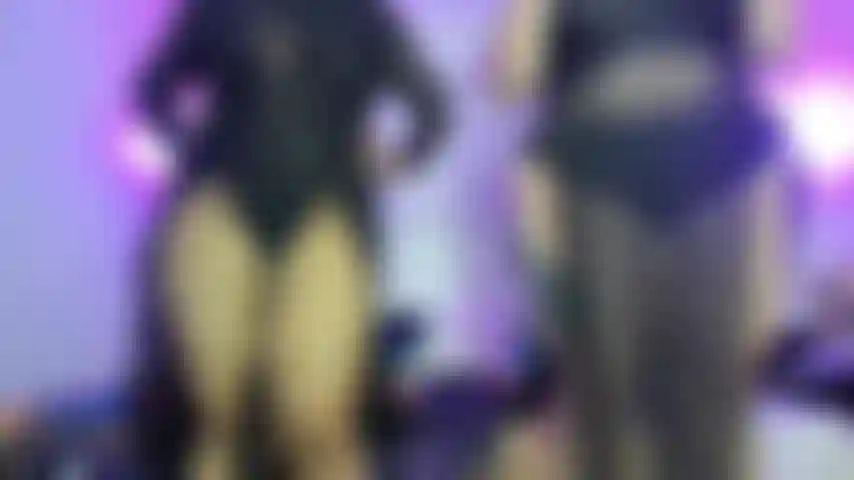 Double femdom strap on and dirty talk. Watch Lady Coquine and Melei Marvelous two sexy curvy Goddesses, talking dirty and making you suck their straps at eye level.