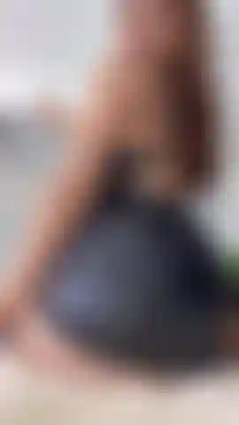 Short black dress topless tease