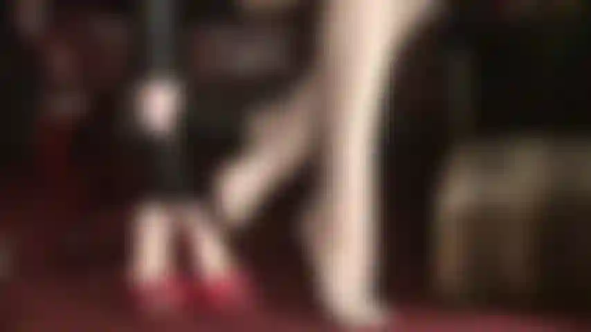 Red stiletto heaven - Mistress' legs and feet look gorgeous in every pair of red heels she presents to you in this one.