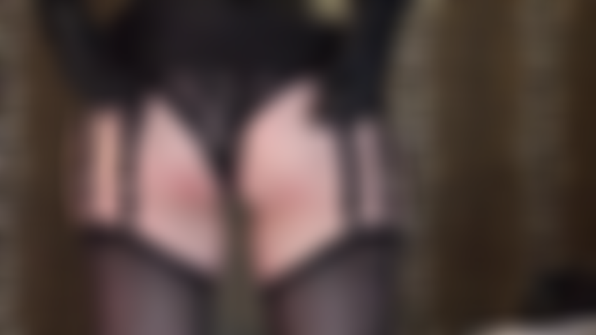 J'adore la lingerie : culotte sexy en dentelle noire, porte-jarretelles à 12 brides et bas. J'adore les courbes sublimes de ta déesse.