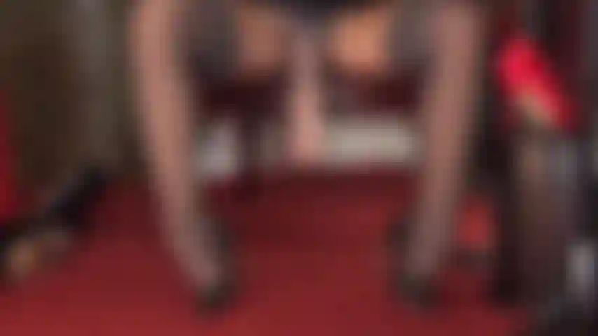 La tentation du strapon entre les jambes des bas - des bas gris soyeux sur des collants brillants vous excitent tellement que vous sucerez même une bite pour maîtresse.