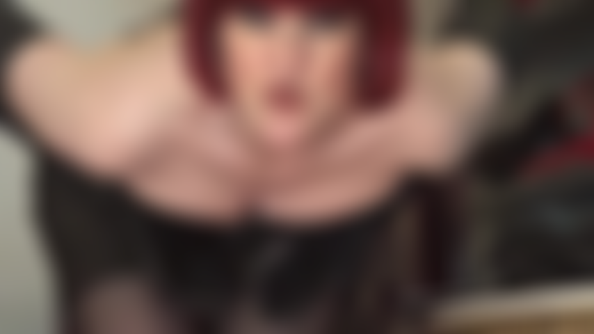 Body worship - Dressed entirely in leather, Mistress seduces with her wonderful curves... corset cleavage, arm pits, tongue, pantyhose legs and ass.