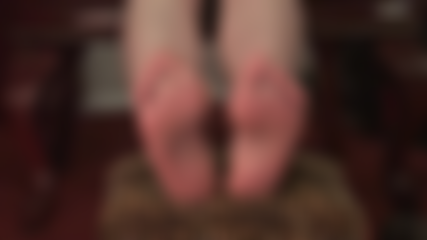 Barefoot worship - Mistress' display of her perfect soft bare soles has your cock twitching with the great desire of wanting to smell and lick these arches and suck the toes.