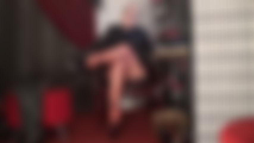 Stroke for my legs in red fishnet tights - Mistress has her hair tied back, teasing with shiny pantyhose and red fishnets layers. The ultra tall platform heels make Mistress' legs appear even longer so there is more for you to worship.