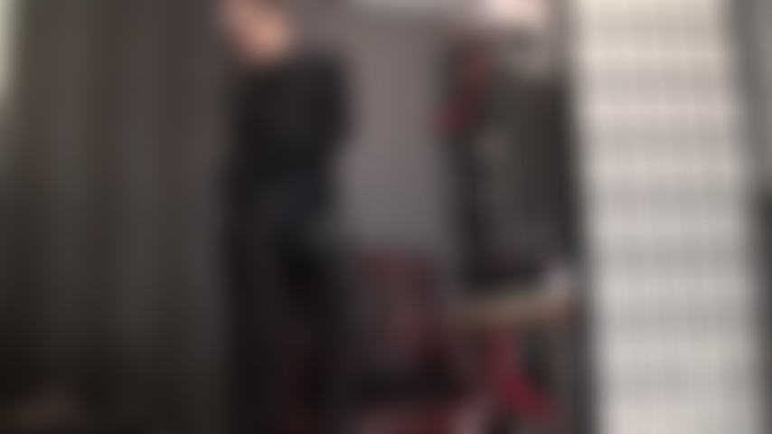 You want this girthy BBC! - Dressed in a slick black glossy catsuit, Mistress straps on her largest strapon.