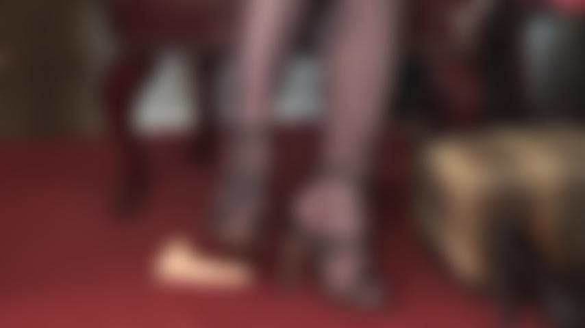 Foot domination, sandals, trampling - Your ultimate desire is to have your limp slave dick abused. Flattened under Mistress Vivian's high heels, trampled, stomped on, and whipped with her riding crop.