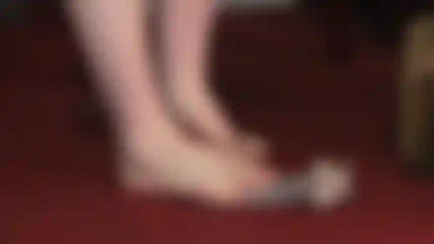 Quick and intense barefoot cock trample with views on Mistress' wonderful high arches.