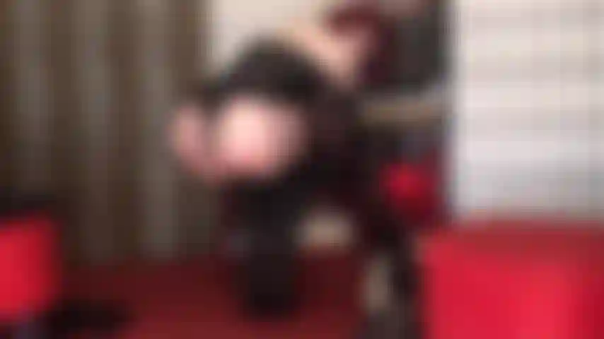 Assise sur le visage dans cette tenue torride de bas, jarretières, corset en cuir, cuissardes et longs gants en cuir... Imaginez ce cul nu incroyable abaissé sur votre visage pendant que la maîtresse écarte ses joues.