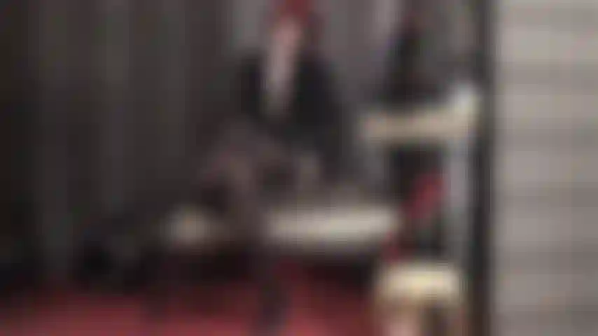 Your cock loves these slick glossy  black layers - Mistress Vivian strokes your cock all over her crossed legs in pantyhose and stockings with garter straps pulled tight.