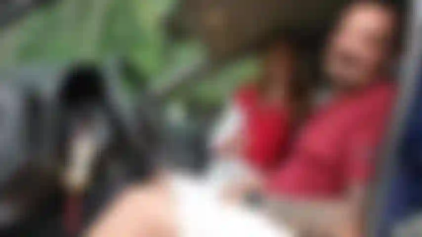 female domination, slapping gonzo face in the car