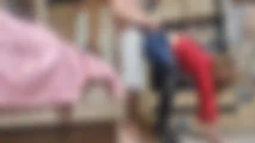 4K  HUMPING WHILE I WEAR JEANS SHIRT AND HIGH HEELS BOOTS