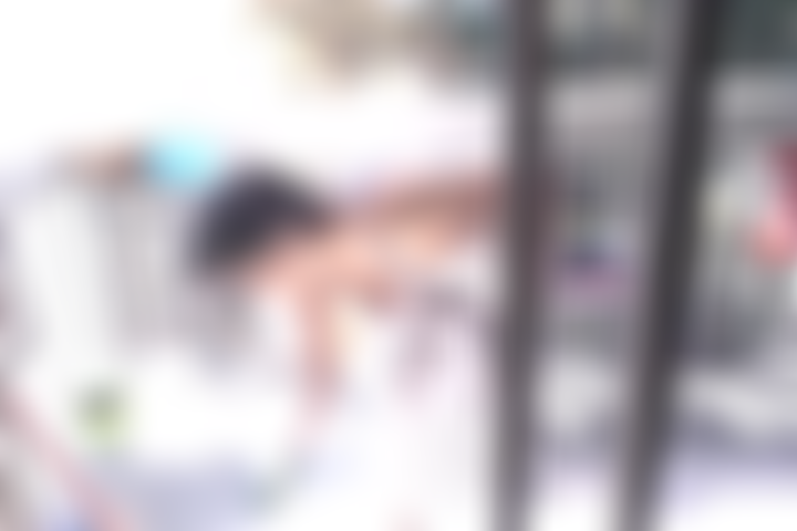 i am washing my windows in a low cut dress