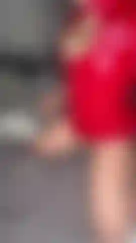 Squirting in a sexy red dress 🥵