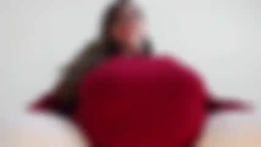 Tease you with my red sweater and nipps in the end