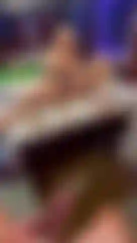 Domi on the pool table