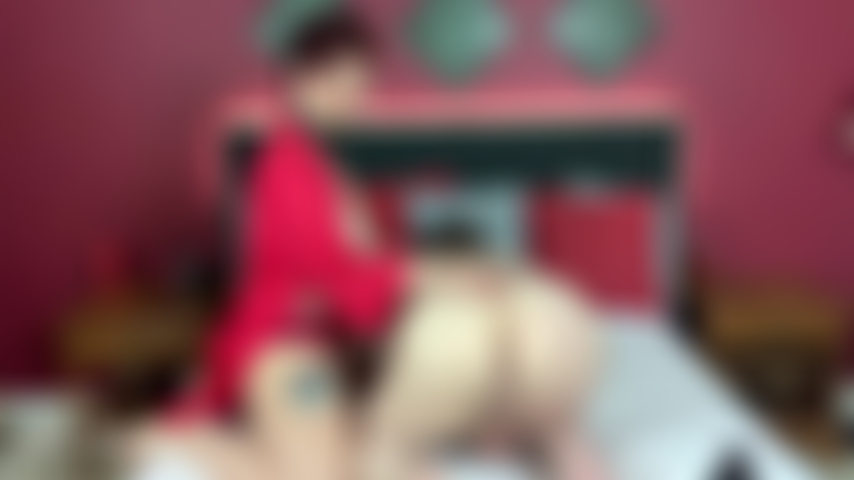 Domme Ruby spanks submissive!