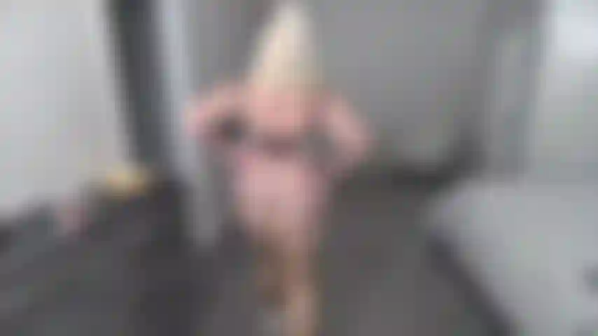WALKING BACK & FOURTH IN G-STRING, WHITE PUMPS, BRA, TAN THIGH HIGHS----TITS, ASS & PUSSY---LAYING IN CHAIR WITH LEGS SPREAD OPEN---FUCKING MY PUSSY WTH A TOY
