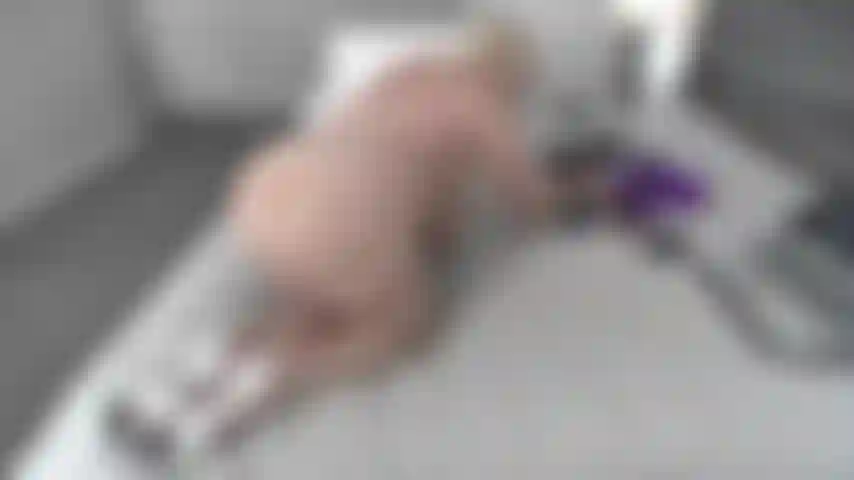 SIDEWAYS ON THE BED WITH LEGS TOGETHER & WHITE HIGH HEELS---SHOWING YOU ASS & TITS HANGING--TELLING YOU TO BREED MY PUSSY