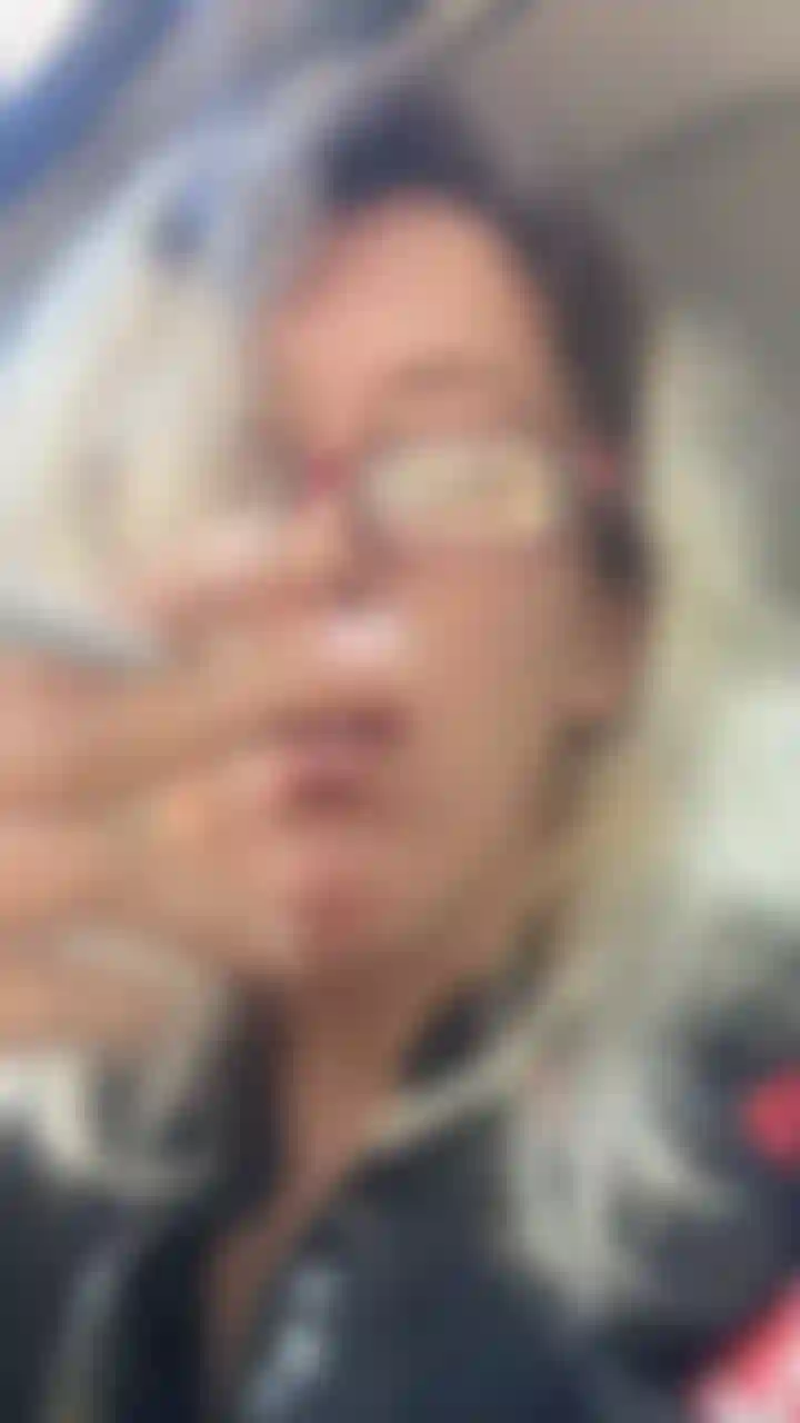 there you go baby blowin smoke in your face