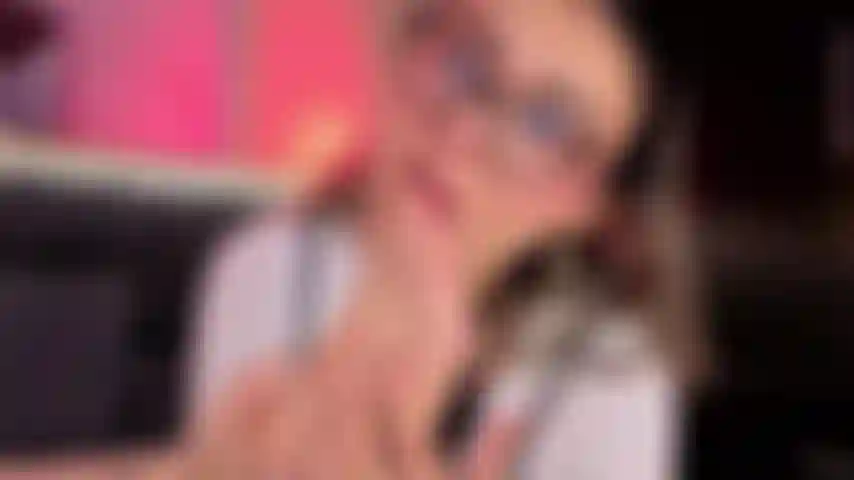 Sexy secretary enjoying a good foot licking