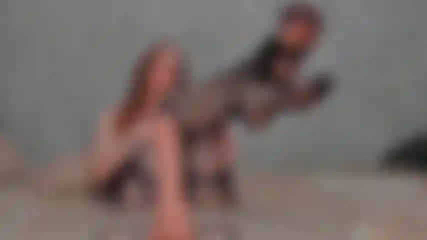 Footjob in pantyhose