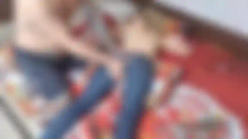 jeans fetish pussy finger and lick